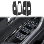 Set di 4 adesivi in fibra di carbonio per pannello alzacristalli auto per Mazda CX-50 2022-2024, Window Lift Panel