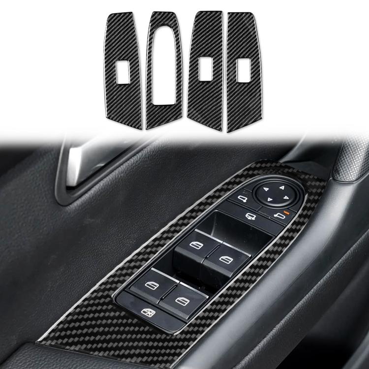 Set di 4 adesivi in fibra di carbonio per pannello alzacristalli auto per Mazda CX-50 2022-2024, Window Lift Panel
