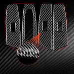 Set di 4 adesivi in fibra di carbonio per pannello alzacristalli auto per Mazda CX-50 2022-2024, Window Lift Panel