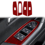 Set di 4 adesivi in fibra di carbonio per pannello alzacristalli auto per Mazda CX-50 2022-2024, Window Lift Panel