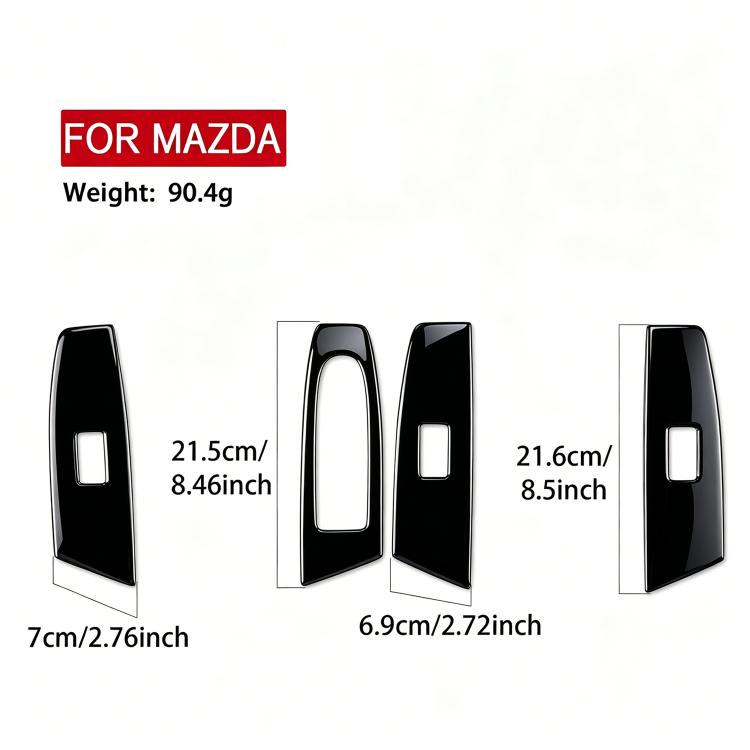 Set di 4 adesivi per pannello alzacristalli auto per Mazda CX-50 2022-2024, Window Lift Panel