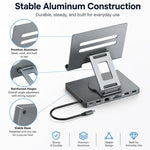 Blueendless ST706A 7 in 1 4K 30Hz Docking station multifunzionale con supporto per tablet girevole a 360 gradi, ST706A
