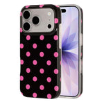 Cover per telefono in TPU con stampa IMD a pois grandi in stile retrò a copertura totale., For iPhone 18 Pro, For iPhone 18 Pro Max, For iPhone 17 Pro Max, For iPhone 17 Pro