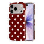 Cover per telefono in TPU con stampa IMD a pois grandi in stile retrò a copertura totale., For iPhone 18 Pro, For iPhone 18 Pro Max, For iPhone 17 Pro Max, For iPhone 17 Pro