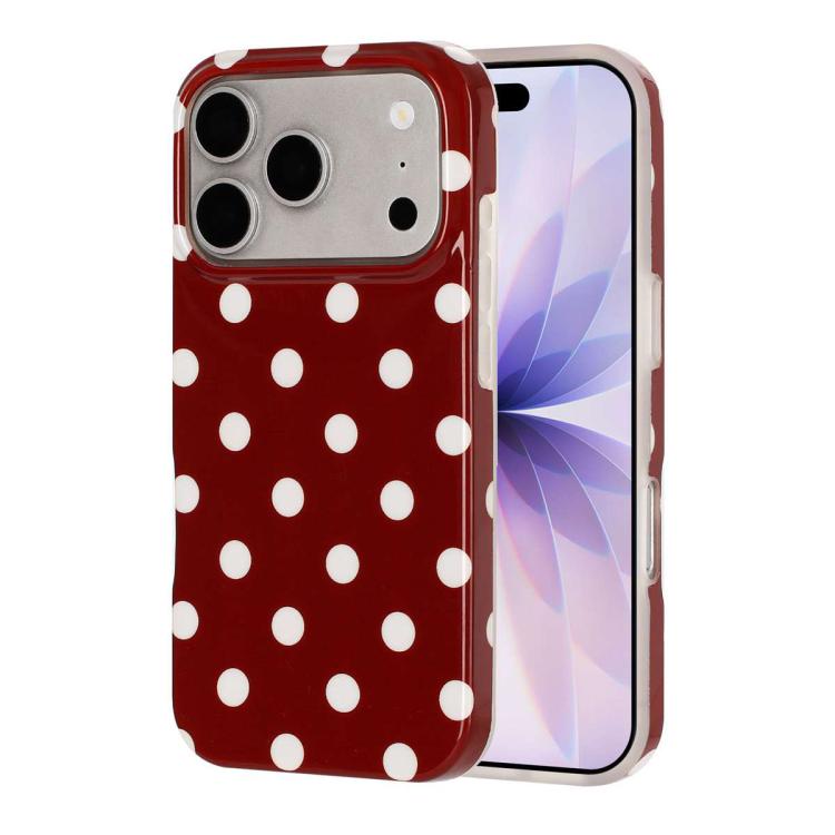 Cover per telefono in TPU con stampa IMD a pois grandi in stile retrò a copertura totale., For iPhone 18 Pro, For iPhone 18 Pro Max, For iPhone 17 Pro Max, For iPhone 17 Pro