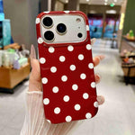 Cover per telefono in TPU con stampa IMD a pois grandi in stile retrò a copertura totale., For iPhone 18 Pro, For iPhone 18 Pro Max, For iPhone 17 Pro Max, For iPhone 17 Pro
