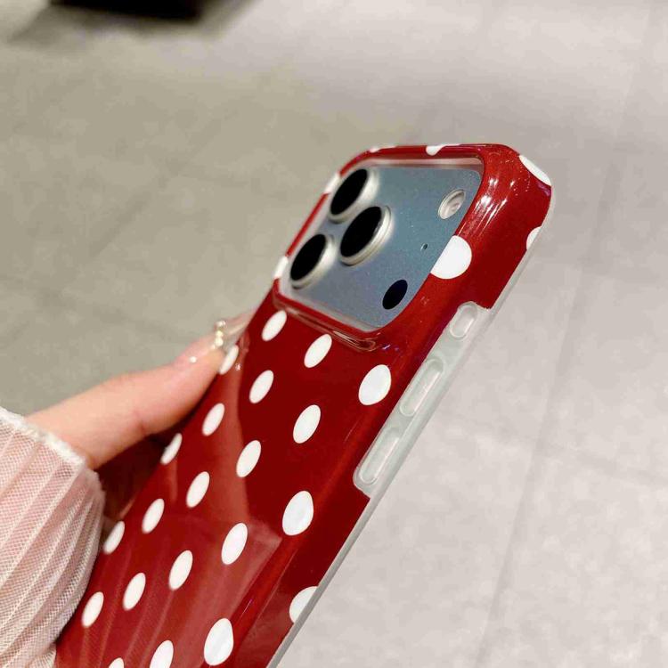Cover per telefono in TPU con stampa IMD a pois grandi in stile retrò a copertura totale., For iPhone 18 Pro, For iPhone 18 Pro Max, For iPhone 17 Pro Max, For iPhone 17 Pro