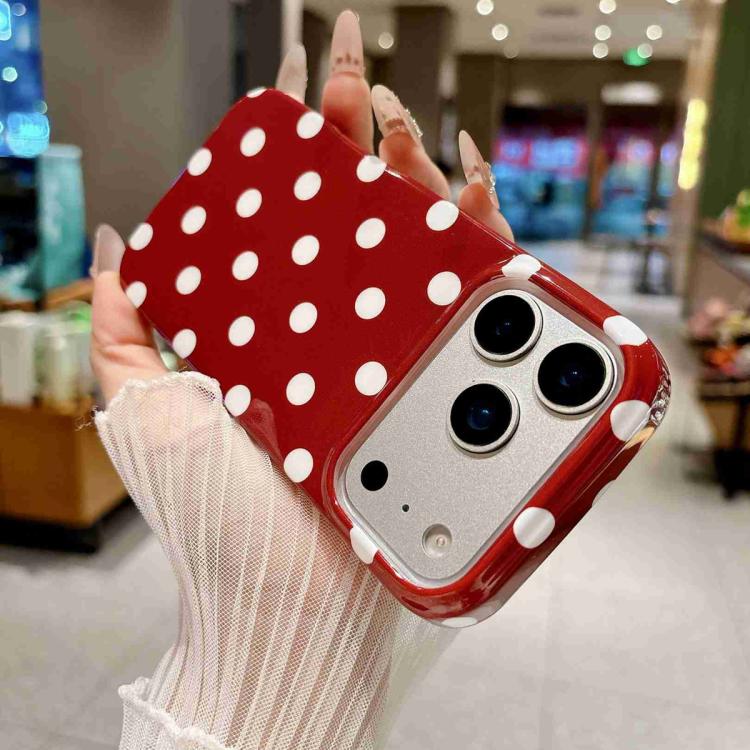 Cover per telefono in TPU con stampa IMD a pois grandi in stile retrò a copertura totale., For iPhone 18 Pro, For iPhone 18 Pro Max, For iPhone 17 Pro Max, For iPhone 17 Pro