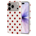 Cover per telefono in TPU con stampa IMD a pois grandi in stile retrò a copertura totale., For iPhone 18 Pro, For iPhone 18 Pro Max, For iPhone 17 Pro Max, For iPhone 17 Pro