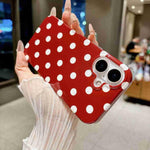 Cover per telefono in TPU con stampa IMD a pois grandi in stile retrò a copertura totale., For iPhone 17, For iPhone 16 Pro Max, For iPhone 16 Pro, For iPhone 16 Plus