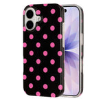 Cover per telefono in TPU con stampa IMD a pois grandi in stile retrò a copertura totale., For iPhone 17, For iPhone 16 Pro Max, For iPhone 16 Pro, For iPhone 16 Plus