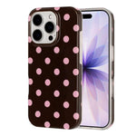 Cover per telefono in TPU con stampa IMD a pois grandi in stile retrò a copertura totale., For iPhone 17, For iPhone 16 Pro Max, For iPhone 16 Pro, For iPhone 16 Plus