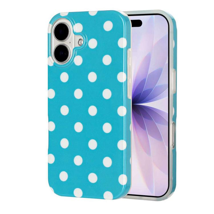 Cover per telefono in TPU con stampa IMD a pois grandi in stile retrò a copertura totale., For iPhone 17, For iPhone 16 Pro Max, For iPhone 16 Pro, For iPhone 16 Plus