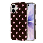 Cover per telefono in TPU con stampa IMD a pois grandi in stile retrò a copertura totale., For iPhone 17, For iPhone 16 Pro Max, For iPhone 16 Pro, For iPhone 16 Plus