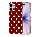 Cover per telefono in TPU con stampa IMD a pois grandi in stile retrò a copertura totale., For iPhone 16, For iPhone 15 Pro Max, For iPhone 15 Pro, For iPhone 15 Plus