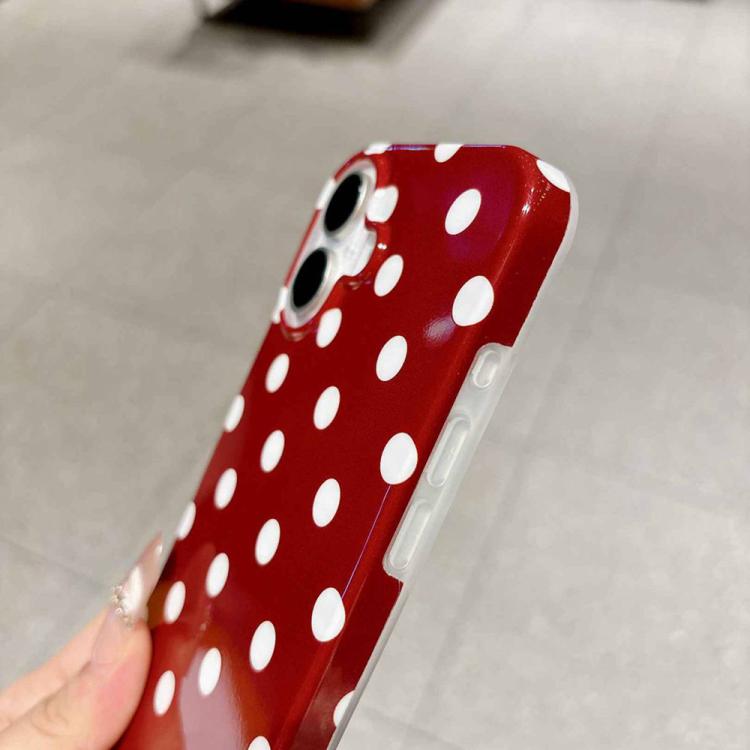 Cover per telefono in TPU con stampa IMD a pois grandi in stile retrò a copertura totale., For iPhone 16, For iPhone 15 Pro Max, For iPhone 15 Pro, For iPhone 15 Plus