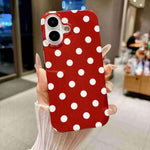 Cover per telefono in TPU con stampa IMD a pois grandi in stile retrò a copertura totale., For iPhone 16, For iPhone 15 Pro Max, For iPhone 15 Pro, For iPhone 15 Plus