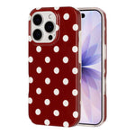 Cover per telefono in TPU con stampa IMD a pois grandi in stile retrò a copertura totale., For iPhone 16, For iPhone 15 Pro Max, For iPhone 15 Pro, For iPhone 15 Plus