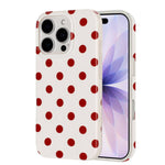 Cover per telefono in TPU con stampa IMD a pois grandi in stile retrò a copertura totale., For iPhone 16, For iPhone 15 Pro Max, For iPhone 15 Pro, For iPhone 15 Plus