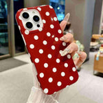 Cover per telefono in TPU con stampa IMD a pois grandi in stile retrò a copertura totale., For iPhone 14 Pro Max, For iPhone 13 Pro Max