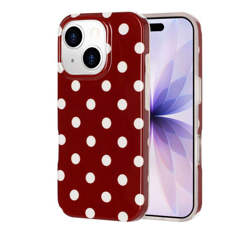Cover per telefono in TPU con stampa IMD a pois grandi in stile retrò a copertura totale., For iPhone 15, For iPhone 14 Plus, For iPhone 14 / 13, For iPhone 14 Pro