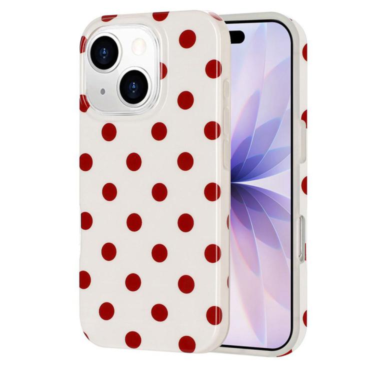 Cover per telefono in TPU con stampa IMD a pois grandi in stile retrò a copertura totale., For iPhone 14 Pro Max, For iPhone 13 Pro Max