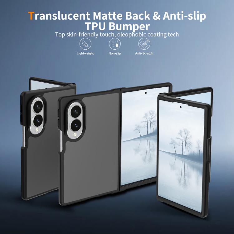Custodia per telefono ibrida in TPU PC con contrasto di colori effetto pelle., For Galaxy Z Fold8 5G, For Galaxy Z Fold8 Ultra 5G, For Galaxy Z Flip8 5G