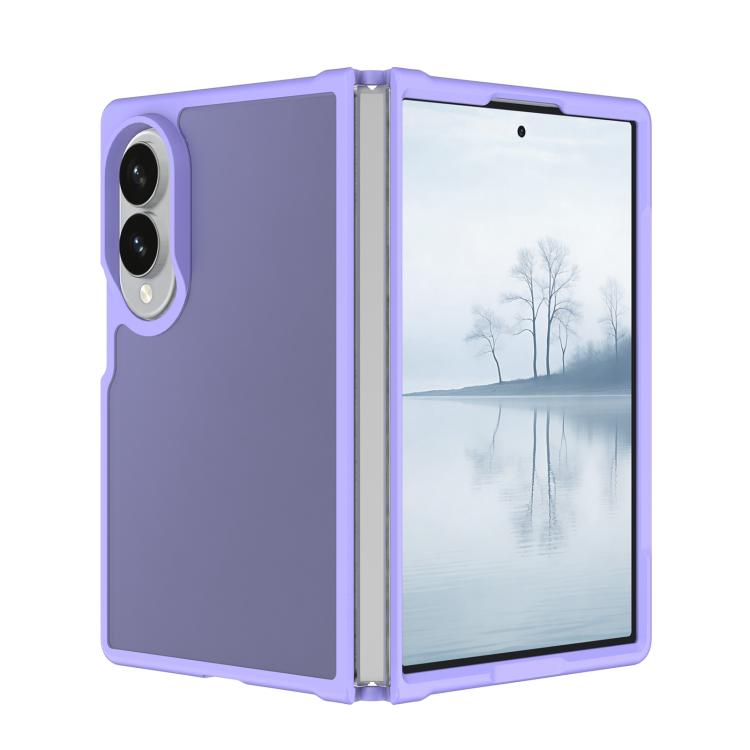 Custodia per telefono ibrida in TPU PC con contrasto di colori effetto pelle., For Galaxy Z Fold8 5G, For Galaxy Z Fold8 Ultra 5G, For Galaxy Z Flip8 5G
