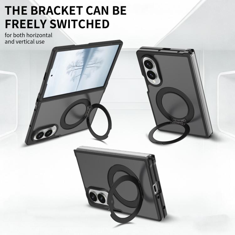 Custodia magnetica con supporto girevole Skin Feel per telefono, For Galaxy Z Fold8 5G, For Galaxy Z Fold8 Ultra 5G