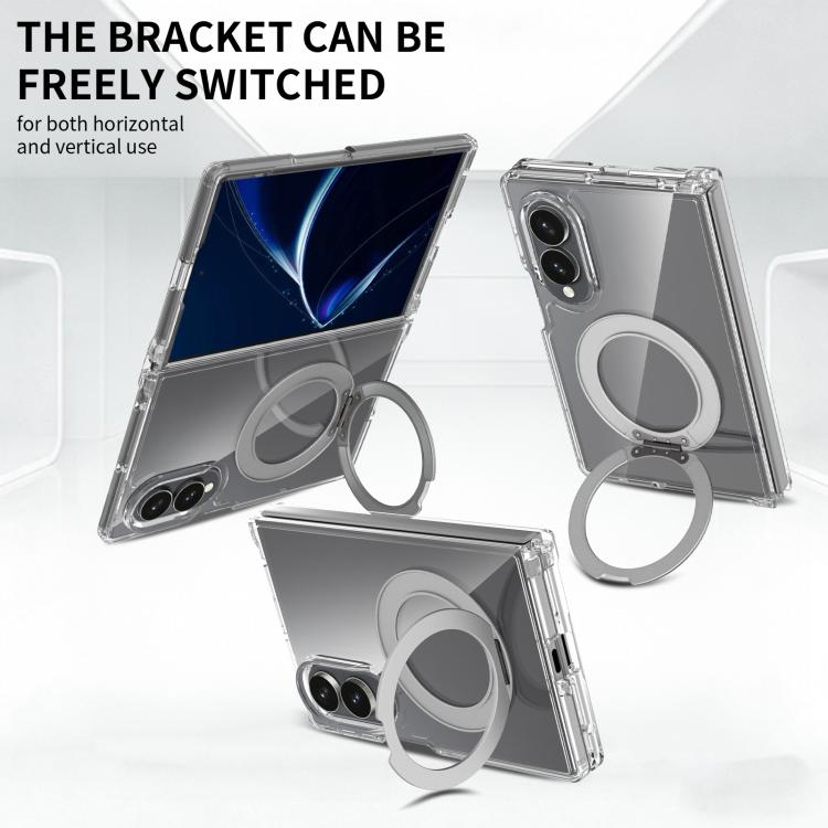 Custodia magnetica trasparente antigraffio con supporto girevole per telefono., For Galaxy Z Fold8 5G, For Galaxy Z Fold8 Ultra 5G, For Galaxy Z Flip8 5G