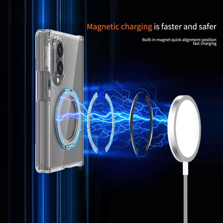 Custodia magnetica trasparente antigraffio con supporto girevole per telefono., For Galaxy Z Fold8 5G, For Galaxy Z Fold8 Ultra 5G, For Galaxy Z Flip8 5G