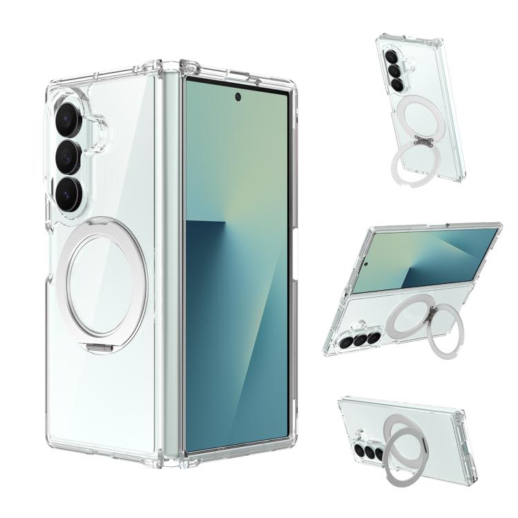 Custodia magnetica trasparente antigraffio con supporto girevole per telefono., For Galaxy Z Fold8 5G, For Galaxy Z Fold8 Ultra 5G, For Galaxy Z Flip8 5G