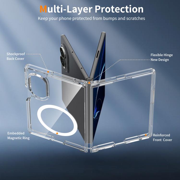 Custodia magnetica trasparente antigraffio per telefono, For Galaxy Z Fold8 5G