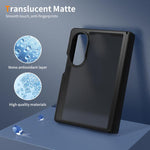 Cover per telefono ibrida in TPU e PC con cerniera, effetto pelle e colori a contrasto., For Galaxy Z Fold8 5G, For Galaxy Z Fold8 Ultra 5G, For Galaxy Z Flip8 5G