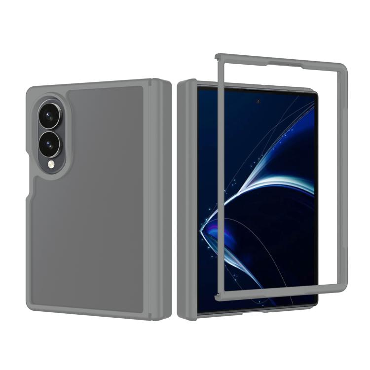 Cover per telefono ibrida in TPU e PC con cerniera, effetto pelle e colori a contrasto., For Galaxy Z Fold8 5G, For Galaxy Z Fold8 Ultra 5G, For Galaxy Z Flip8 5G