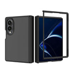 Cover per telefono ibrida in TPU e PC con cerniera, effetto pelle e colori a contrasto., For Galaxy Z Fold8 5G, For Galaxy Z Fold8 Ultra 5G, For Galaxy Z Flip8 5G