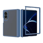 Cover per telefono ibrida in TPU e PC con cerniera, effetto pelle e colori a contrasto., For Galaxy Z Fold8 5G, For Galaxy Z Fold8 Ultra 5G, For Galaxy Z Flip8 5G