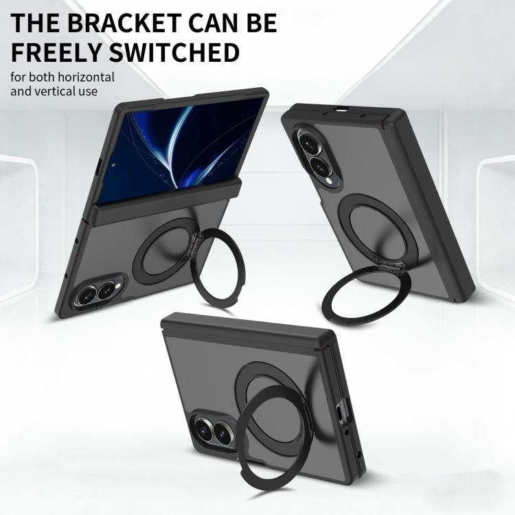 Custodia magnetica per telefono Skin Feel con supporto girevole e cerniera, For Galaxy Z Fold8 5G, For Galaxy Z Fold8 Ultra 5G, For Galaxy Z Flip8 5G