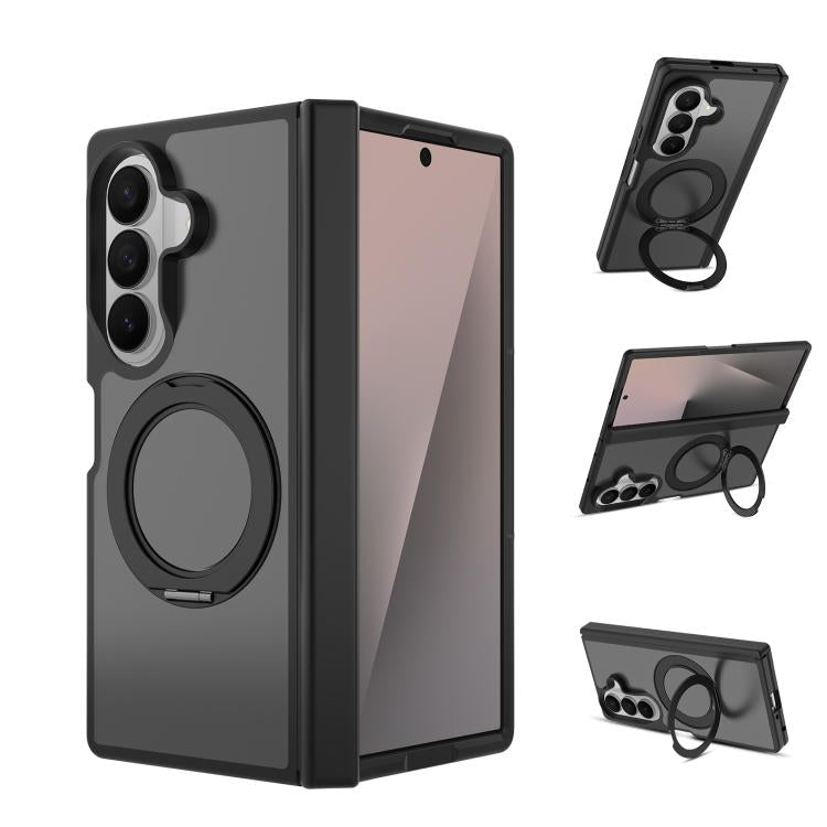 Custodia magnetica per telefono Skin Feel con supporto girevole e cerniera, For Galaxy Z Fold8 5G, For Galaxy Z Fold8 Ultra 5G, For Galaxy Z Flip8 5G
