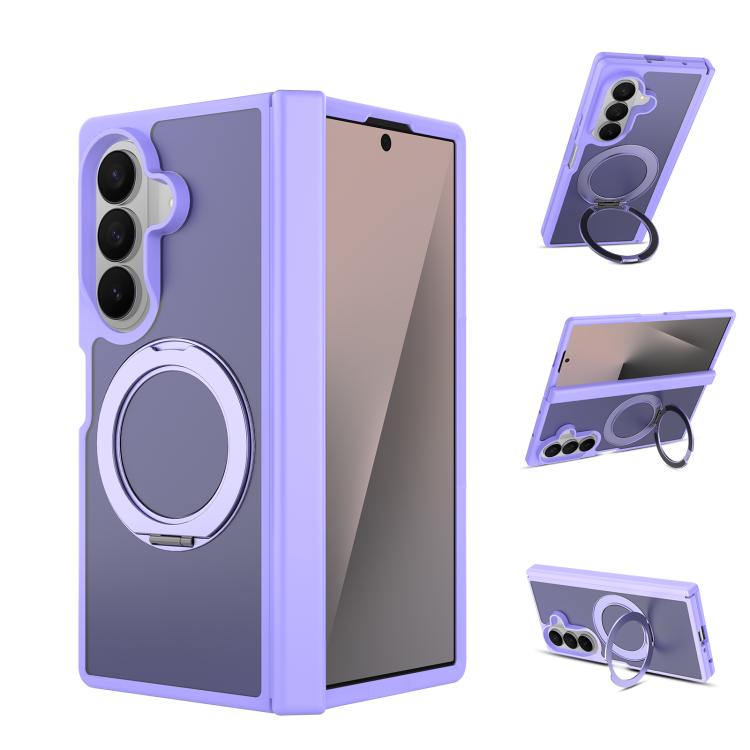 Custodia magnetica per telefono Skin Feel con supporto girevole e cerniera, For Galaxy Z Fold8 5G, For Galaxy Z Fold8 Ultra 5G, For Galaxy Z Flip8 5G