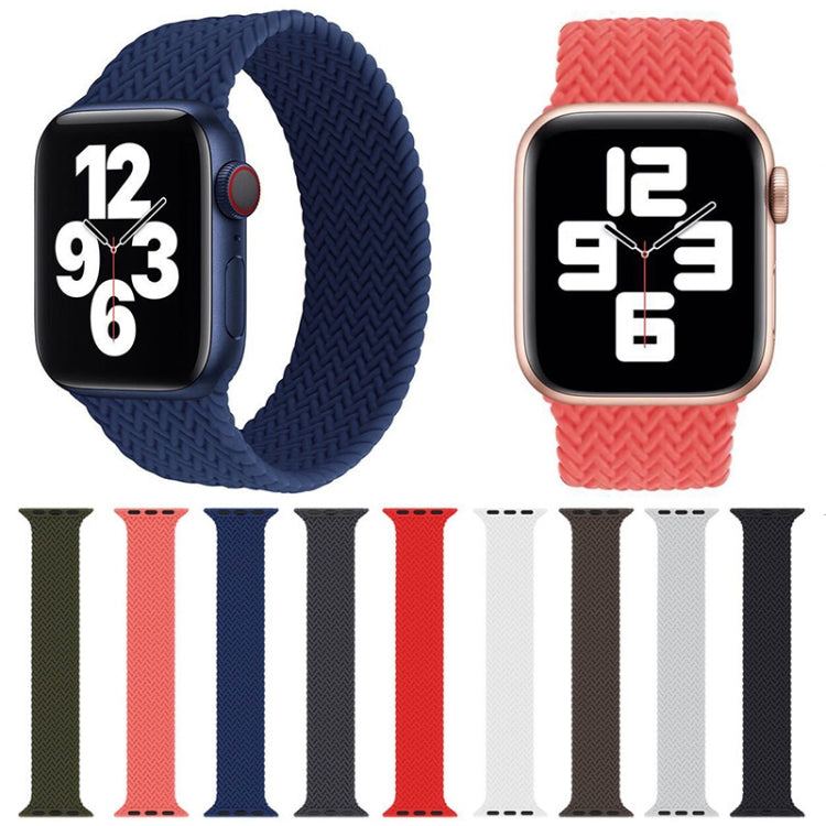 Cinturino in silicone con motivo intrecciato a giro singolo per Apple Watch Series 6 e SE e 5 e 4 40 mm / 3 e 2 e 1 38 mm, S, M, L