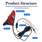 Auto Shark Fin Telecamera AHD Antenna radio Ricevitore attivo