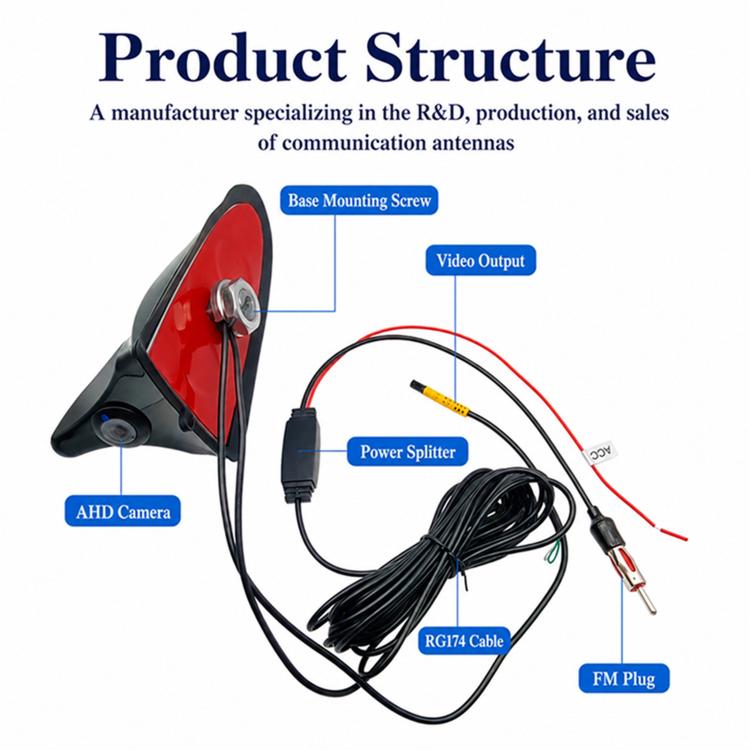 Auto Shark Fin Telecamera AHD Antenna radio Ricevitore attivo