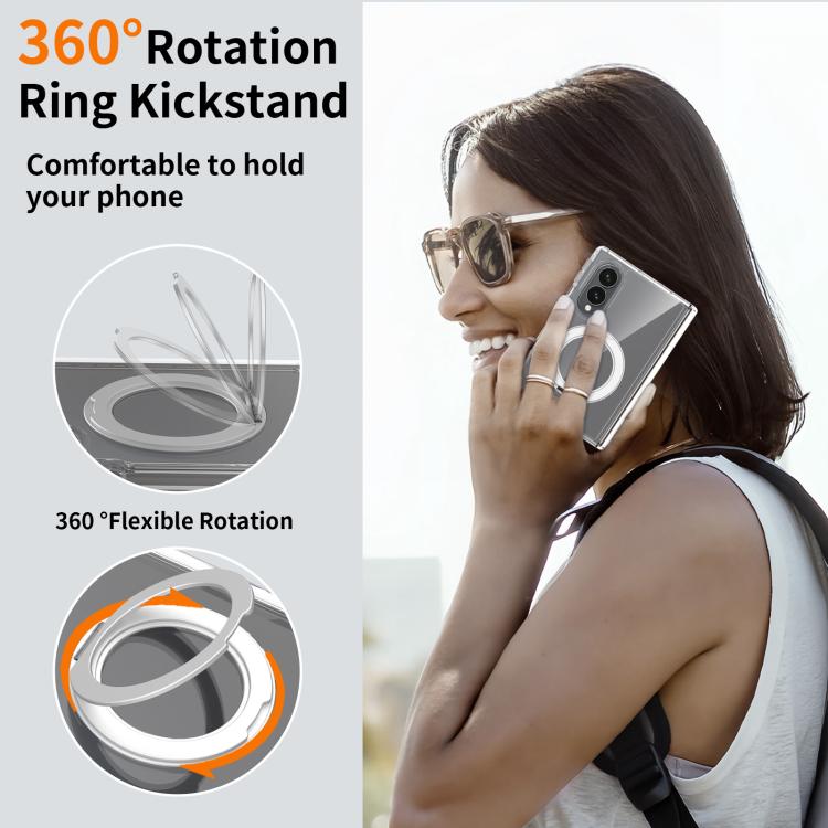 Custodia magnetica trasparente antigraffio con supporto girevole e cerniera per telefono., For Galaxy Z Fold8 5G, For Galaxy Z Fold8 Ultra 5G, For Galaxy Z Flip8 5G