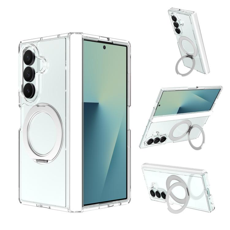 Custodia magnetica trasparente antigraffio con supporto girevole e cerniera per telefono., For Galaxy Z Fold8 5G, For Galaxy Z Fold8 Ultra 5G, For Galaxy Z Flip8 5G