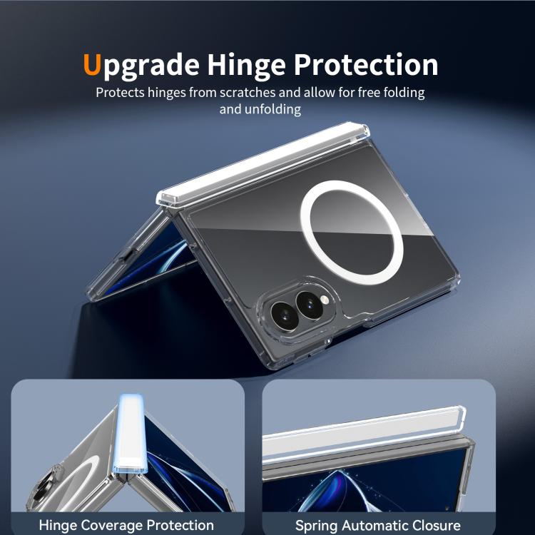 Custodia magnetica trasparente antigraffio per telefono con cerniera, For Galaxy Z Fold8 5G, For Galaxy Z Fold8 Ultra 5G, For Galaxy Z Flip8 5G