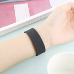 Cinturino in silicone con motivo intrecciato a giro singolo per Apple Watch Series 6 e SE e 5 e 4 44 mm / 3 e 2 e 1 42 mm, S, M, L
