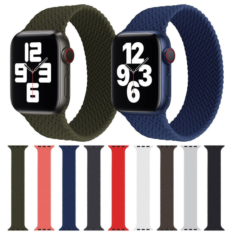 Cinturino in silicone con motivo intrecciato a giro singolo per Apple Watch Series 6 e SE e 5 e 4 44 mm / 3 e 2 e 1 42 mm, S, M, L