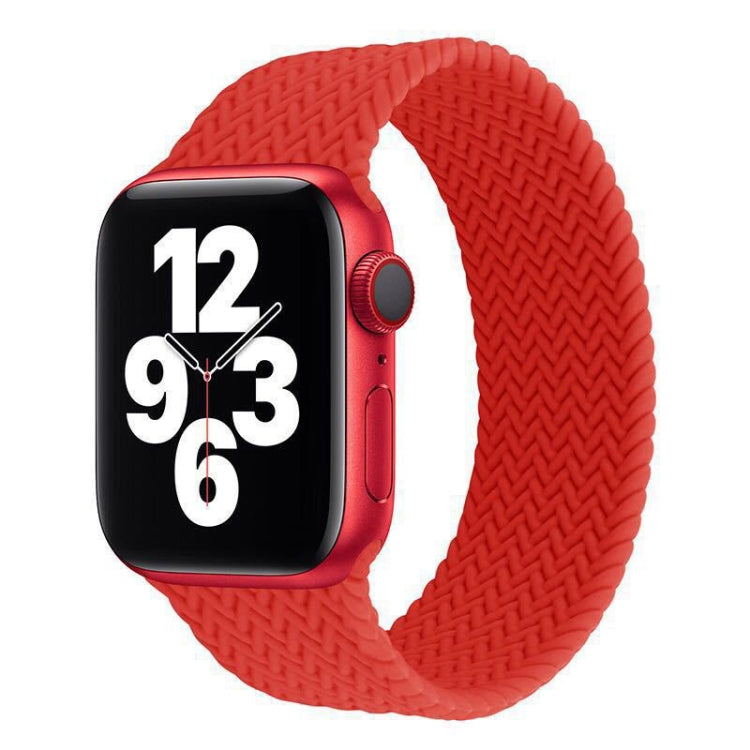 Cinturino in silicone con motivo intrecciato a giro singolo per Apple Watch Series 6 e SE e 5 e 4 44 mm / 3 e 2 e 1 42 mm, S, M, L