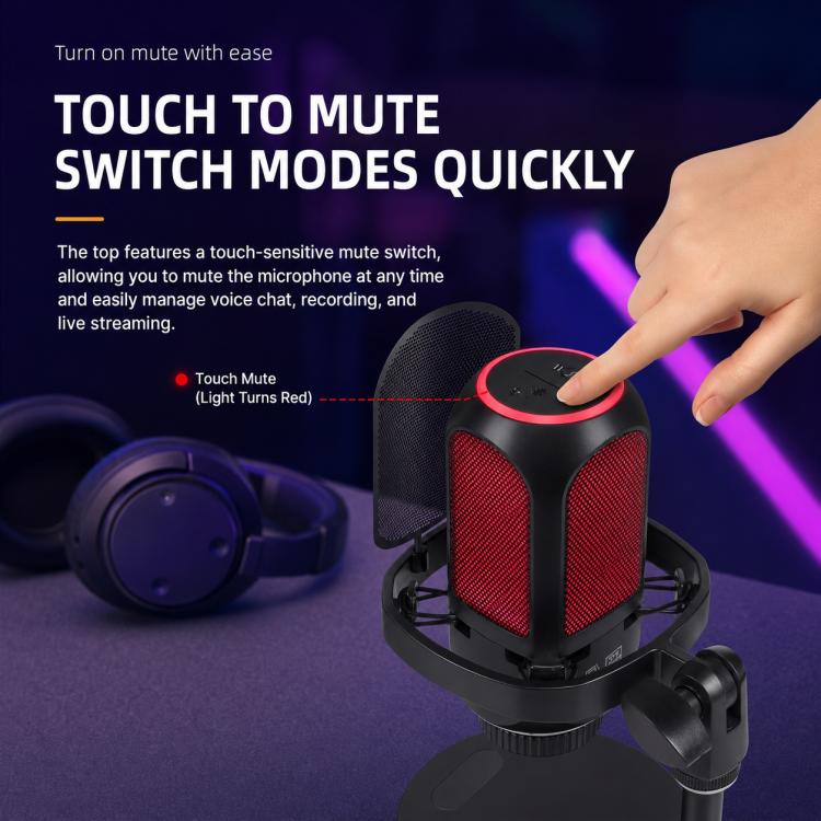 APK001 Microfono a condensatore cantilever USB con riduzione del rumore AI